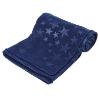 FBP230-N: Navy Star Embossed Mink Wrap